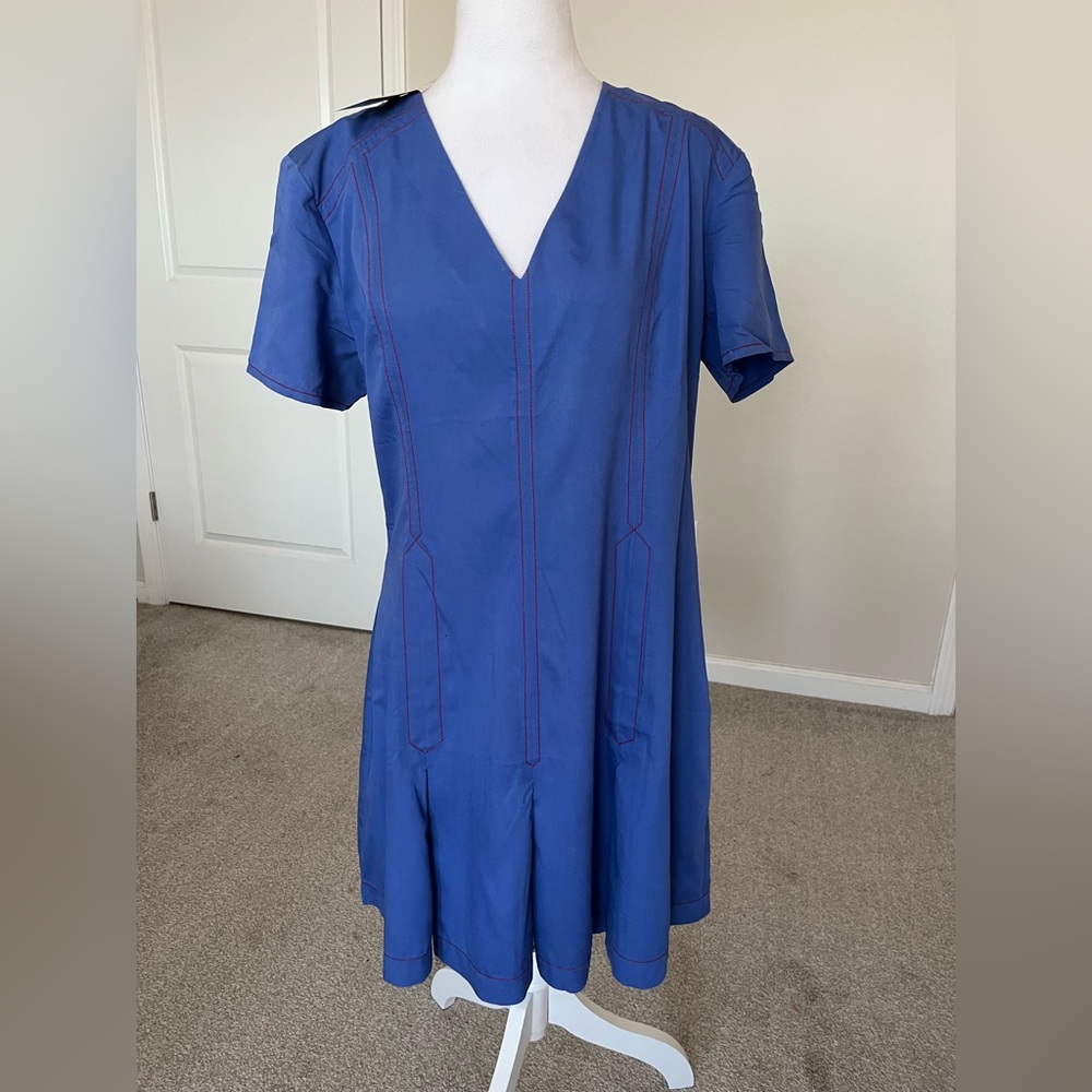 NWT Alice’s Pig Emily’s Electron Blue Pleated Mini Dress Size 10